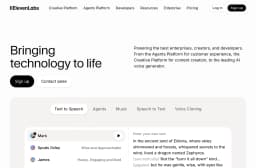 ElevenLabs — skärmbild