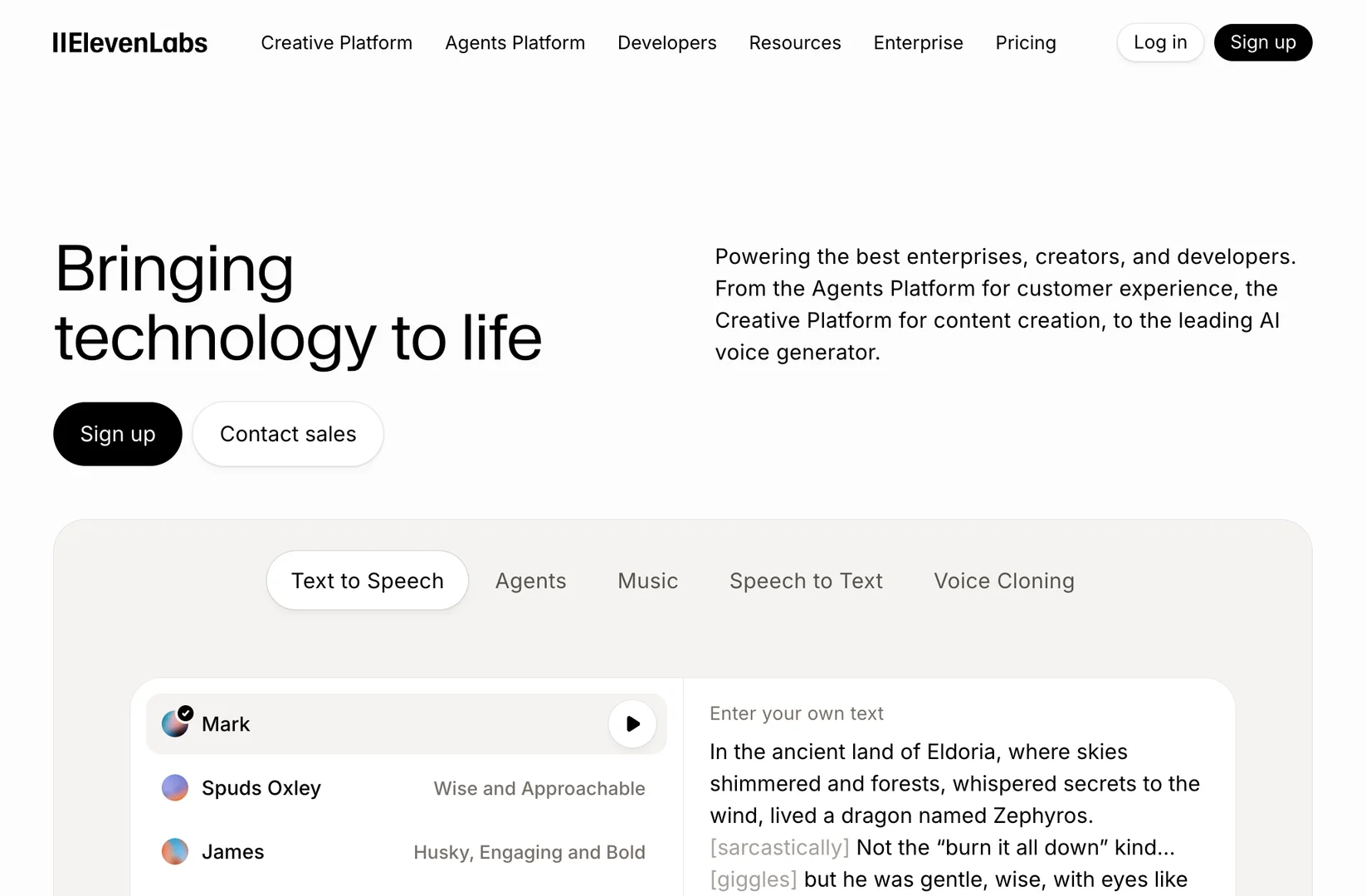 ElevenLabs screenshot